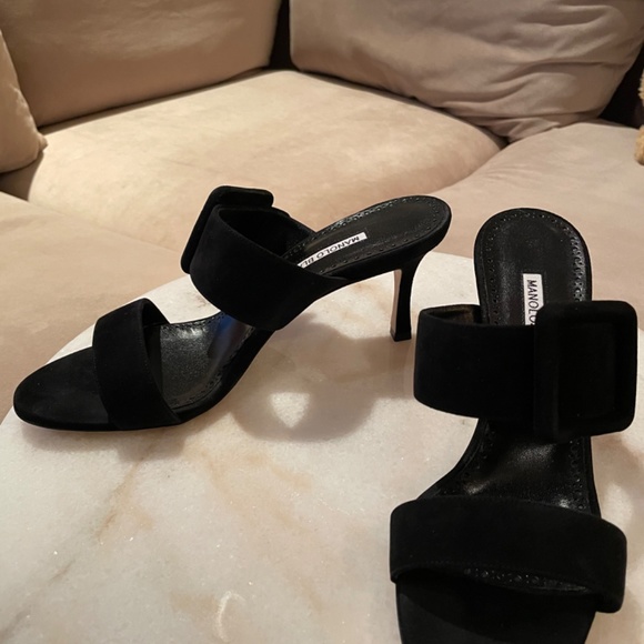 MANOLO BLAHNIK Gable Black Mule - Picture 5 of 7